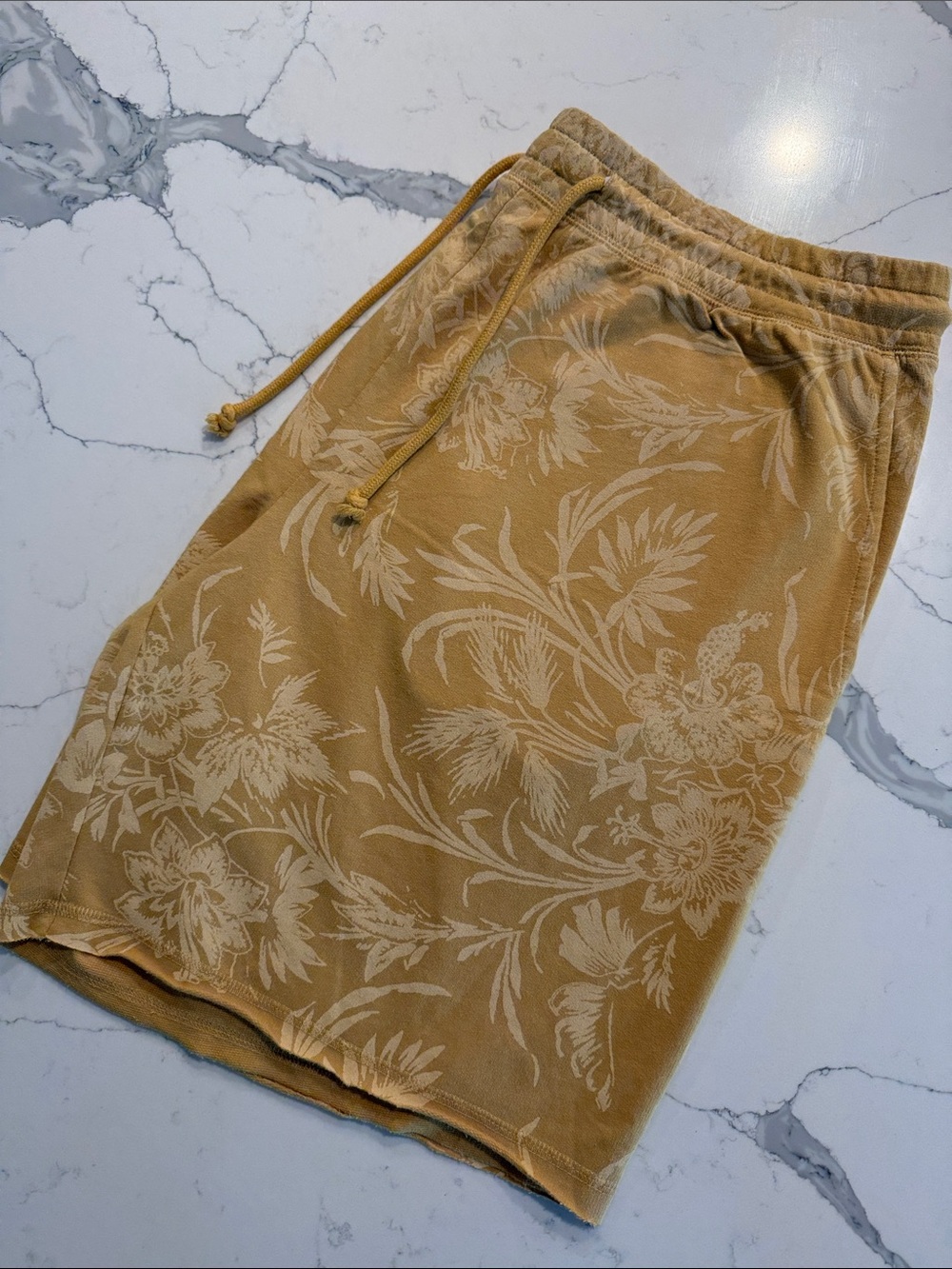 Sun + Stone Tropical Mustard Yellow XL Shorts